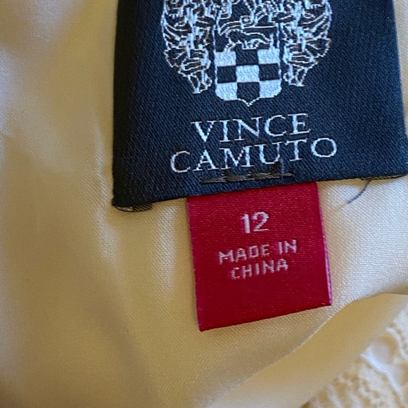 Vince Camuto lace halter sundress size 12 Ivory High Low Hem Lined $148 NWT - Picture 8 of 12